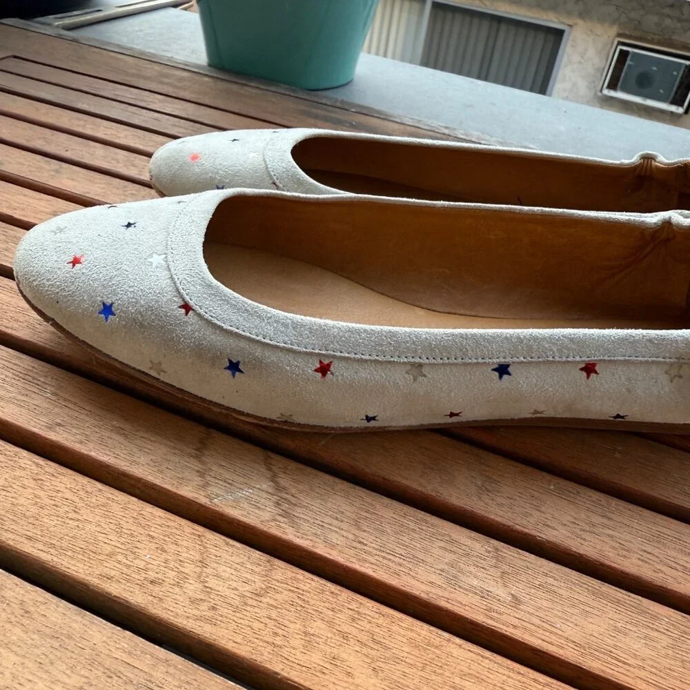 Isabel Marat Ballet Flats With Red, White, and Blue  Stars Size 37 - Picture 4 of 9